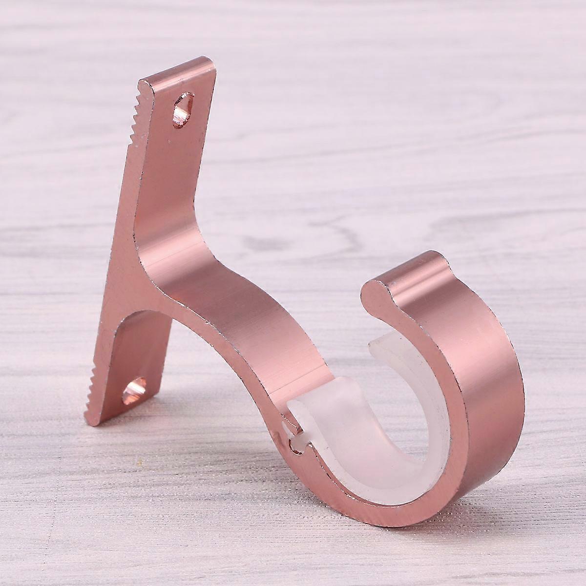 2pcs Ceiling Curtain Rod Brackets, Double Rod Holders & Hooks - Image 3