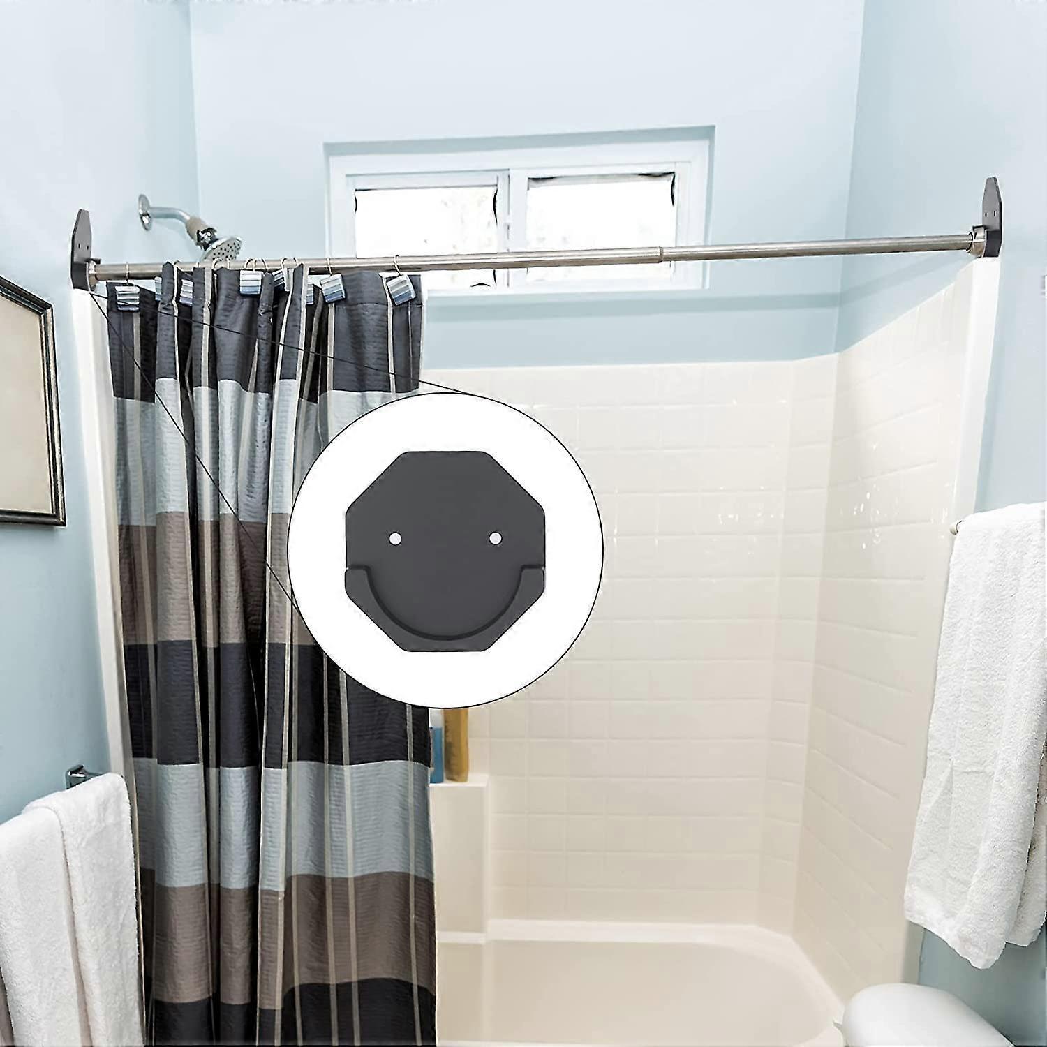 2pcs Curtain Rod Holders, No-Drill Hooks for Curtain Rods - Image 3