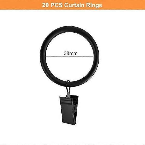 Curtain Rods with Metal Hanging Rings, Window Curtain Hardware - Image 2