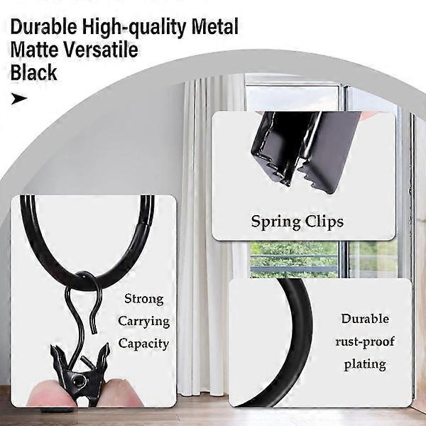 Curtain Rods with Metal Hanging Rings, Window Curtain Hardware - Image 3