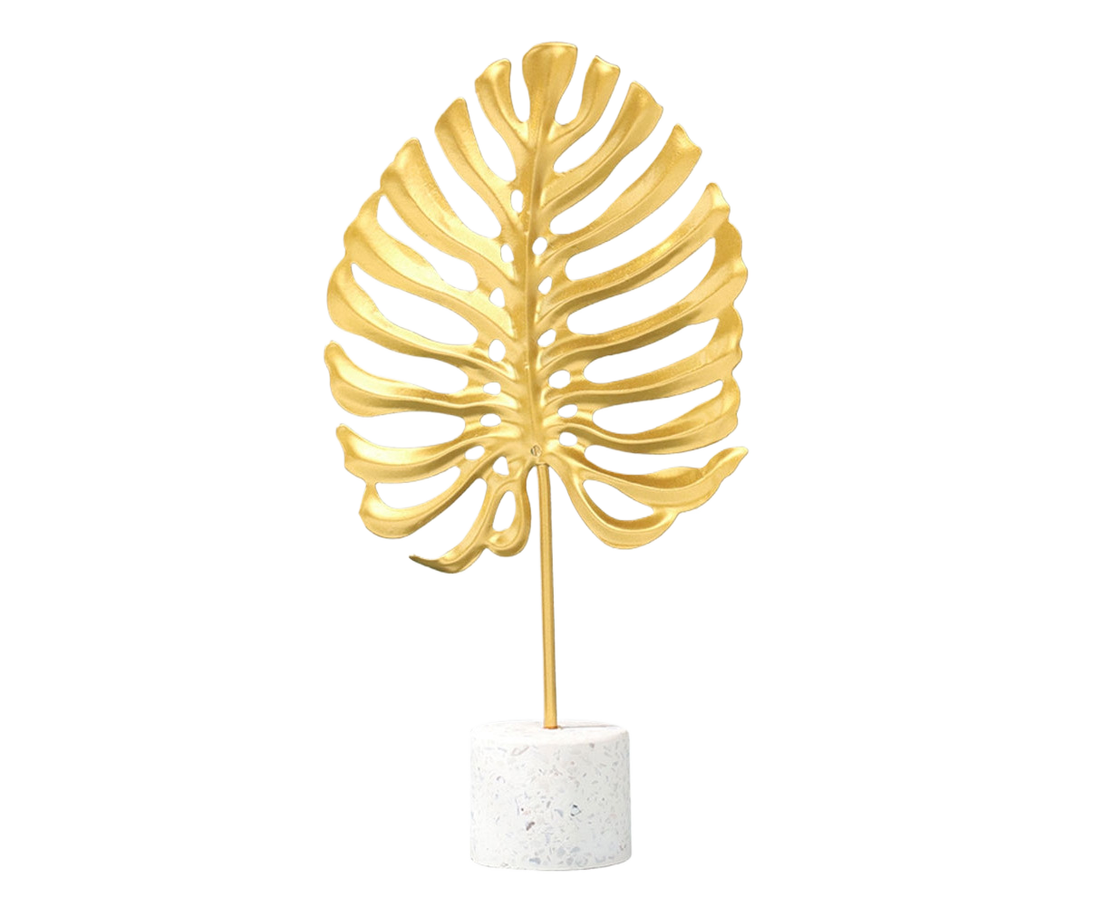 Iron Monstera Leaf Ornament Photo Prop Living Room Desktop TV Cabinet Decoration- S - Image 1