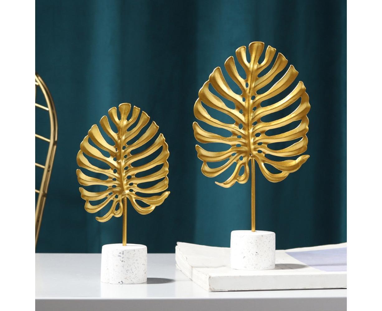 Iron Monstera Leaf Ornament Photo Prop Living Room Desktop TV Cabinet Decoration- S - Image 2