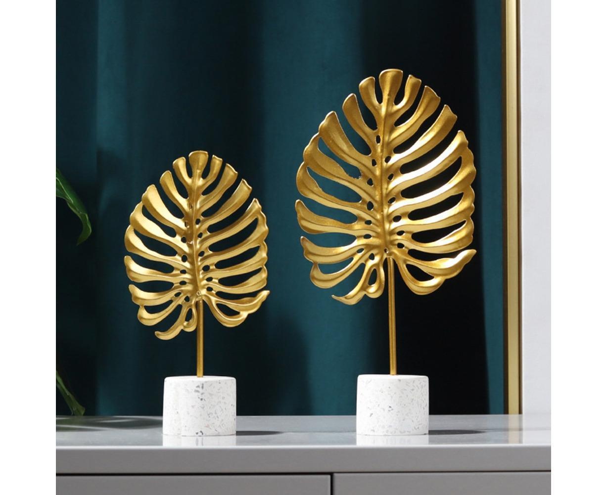 Iron Monstera Leaf Ornament Photo Prop Living Room Desktop TV Cabinet Decoration- S - Image 3