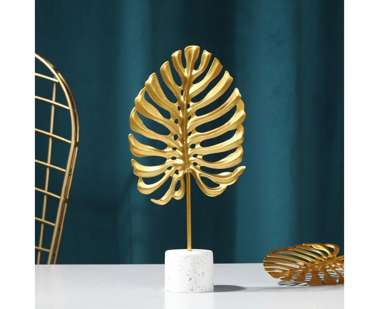 Iron Monstera Leaf Ornament Photo Prop Living Room Desktop TV Cabinet Decoration- S - Image 4