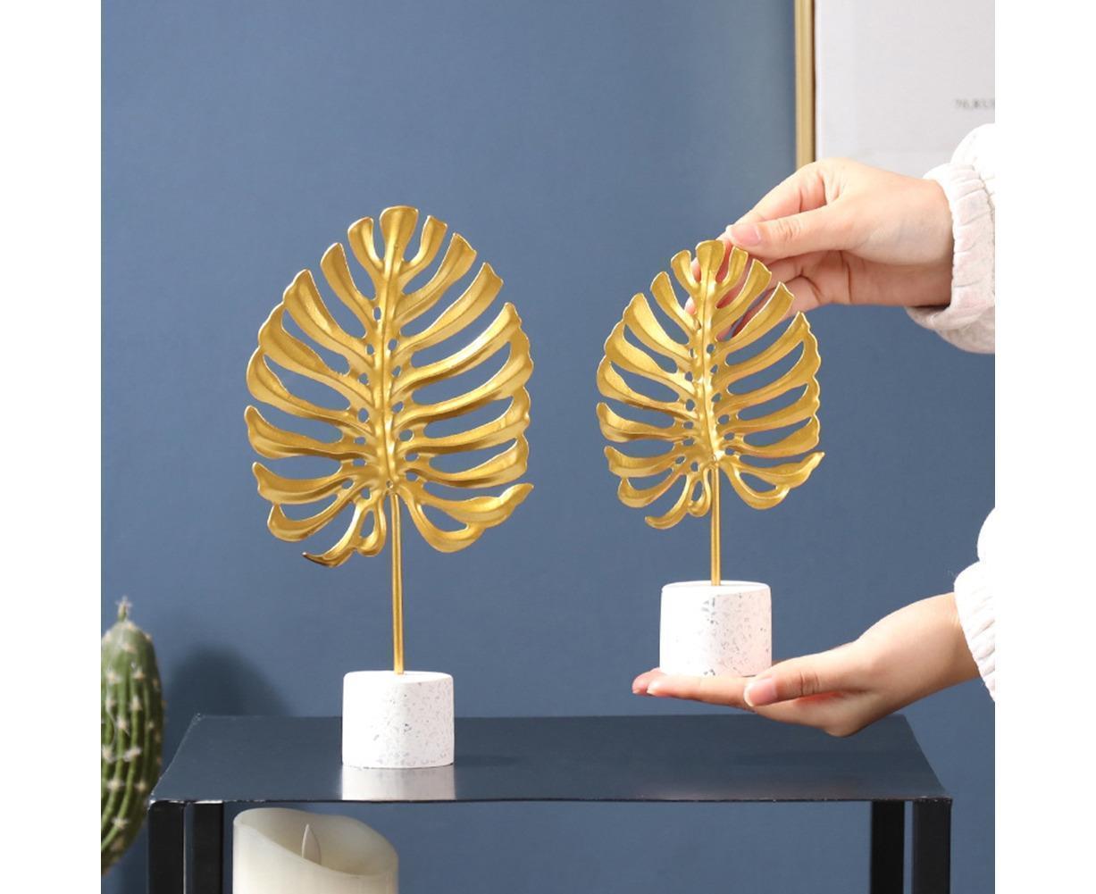 Iron Monstera Leaf Ornament Photo Prop Living Room Desktop TV Cabinet Decoration- S - Image 5