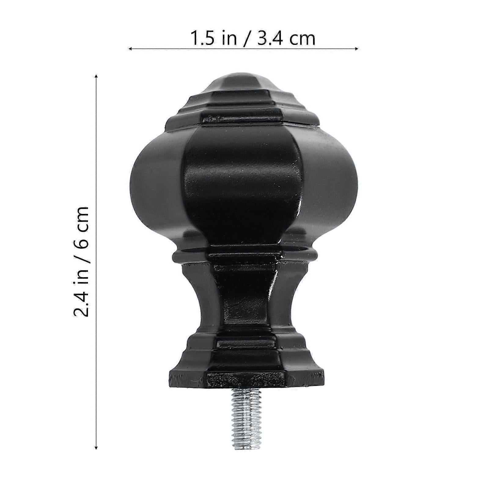 2pcs Curtain Rod Decorative Ends, Swivel End Caps for Windows - Image 3