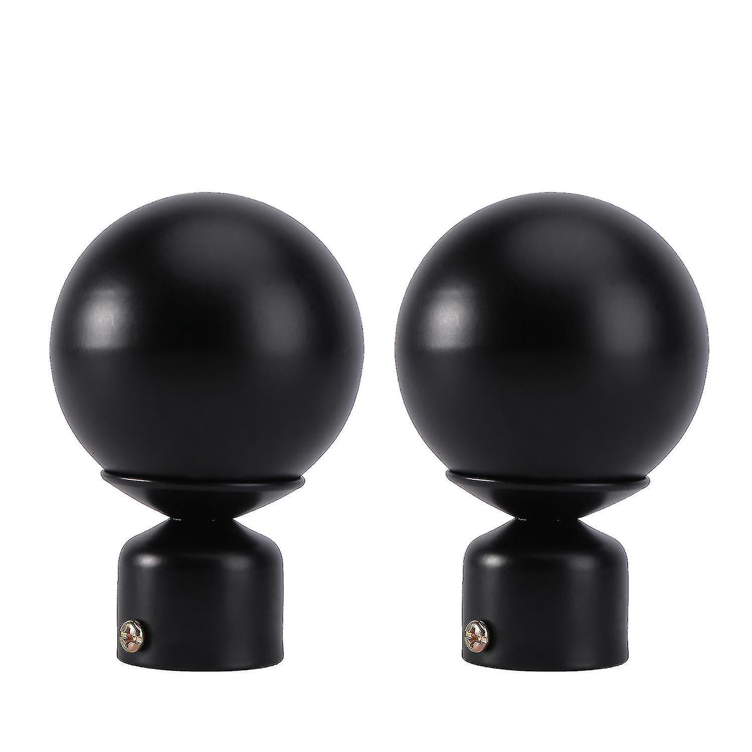 2pcs Decorative Curtain Rod End Caps, Plug Style Rod Decor - Image 1