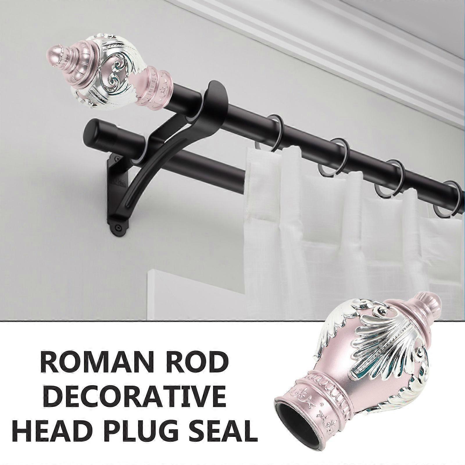 Curtain Pole Finials, Window Curtain Rod Decorative End Caps - Image 2