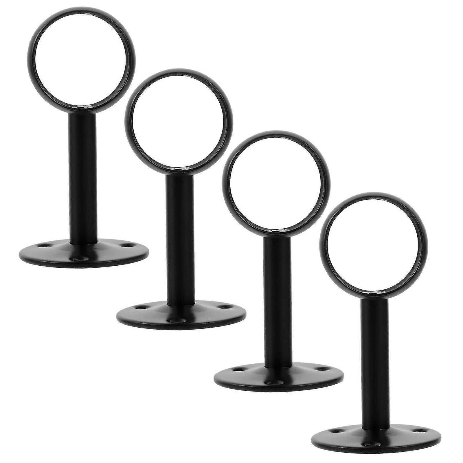 4pcs Ceiling Curtain Rod Brackets, Stainless Steel Rod Holders - Image 1