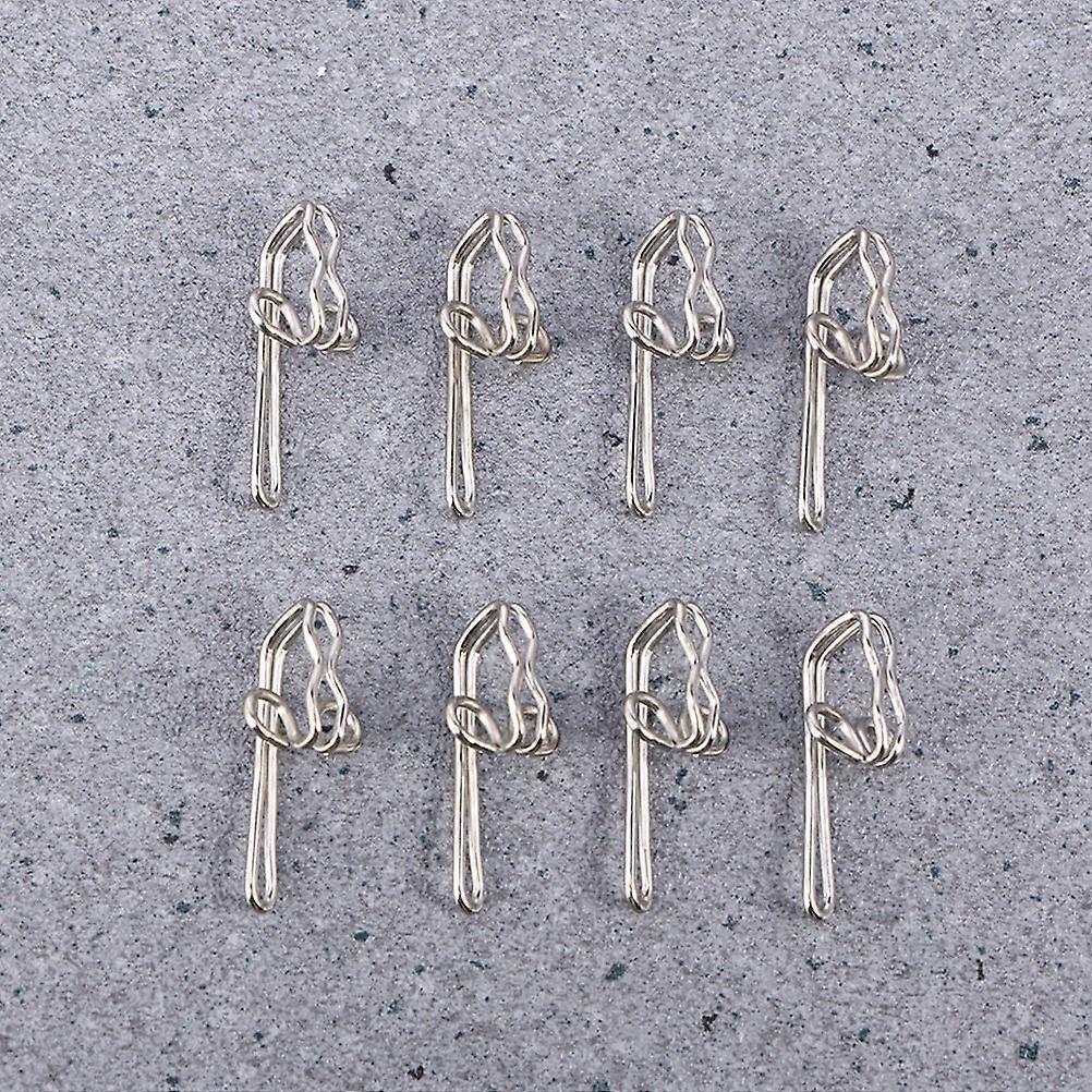 100pcs Metal Shower Curtain Hooks Pin-on Drapes Hooks Silver - Image 4