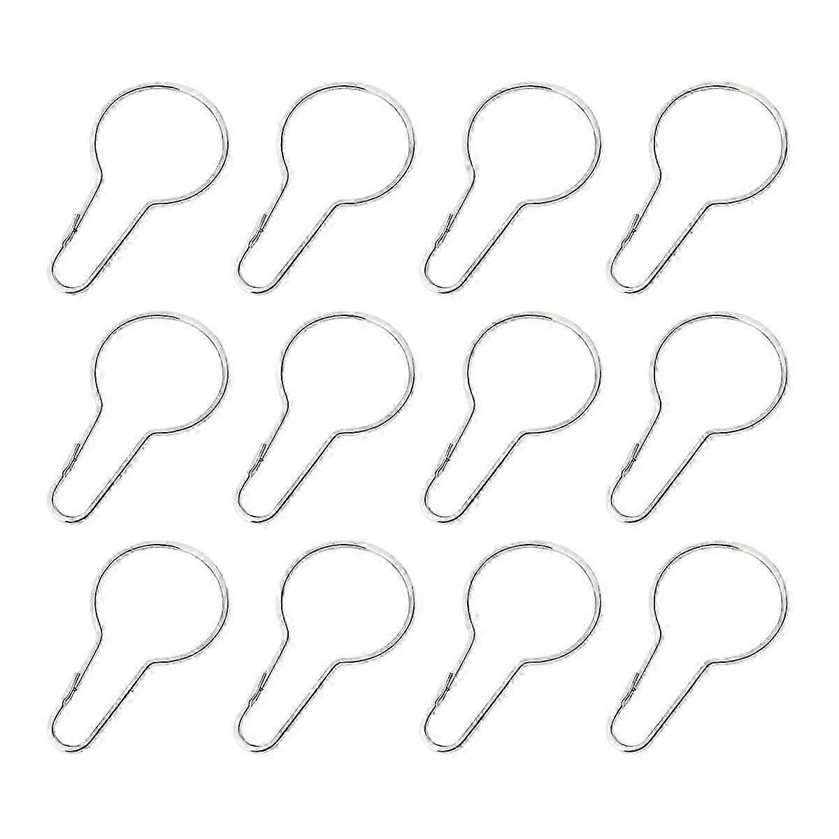12pcs Shower Curtain Hooks Drapes Holdback Curtain Hooks Clips - Image 1