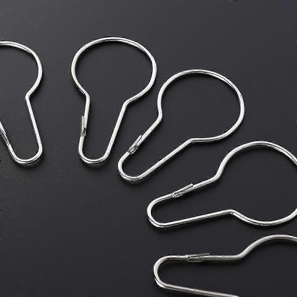12pcs Shower Curtain Hooks Drapes Holdback Curtain Hooks Clips - Image 3