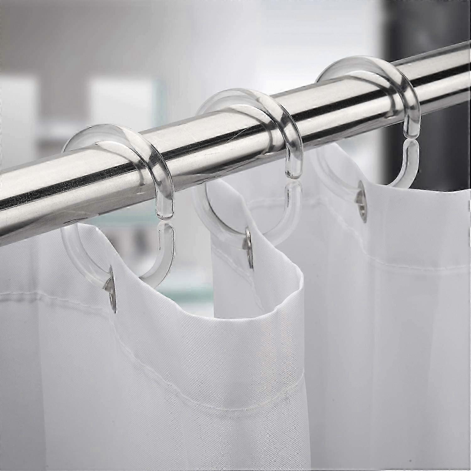 24pcs Plastic Shower Curtain Hooks Rings Bathroom Curtain Hooks - Image 4