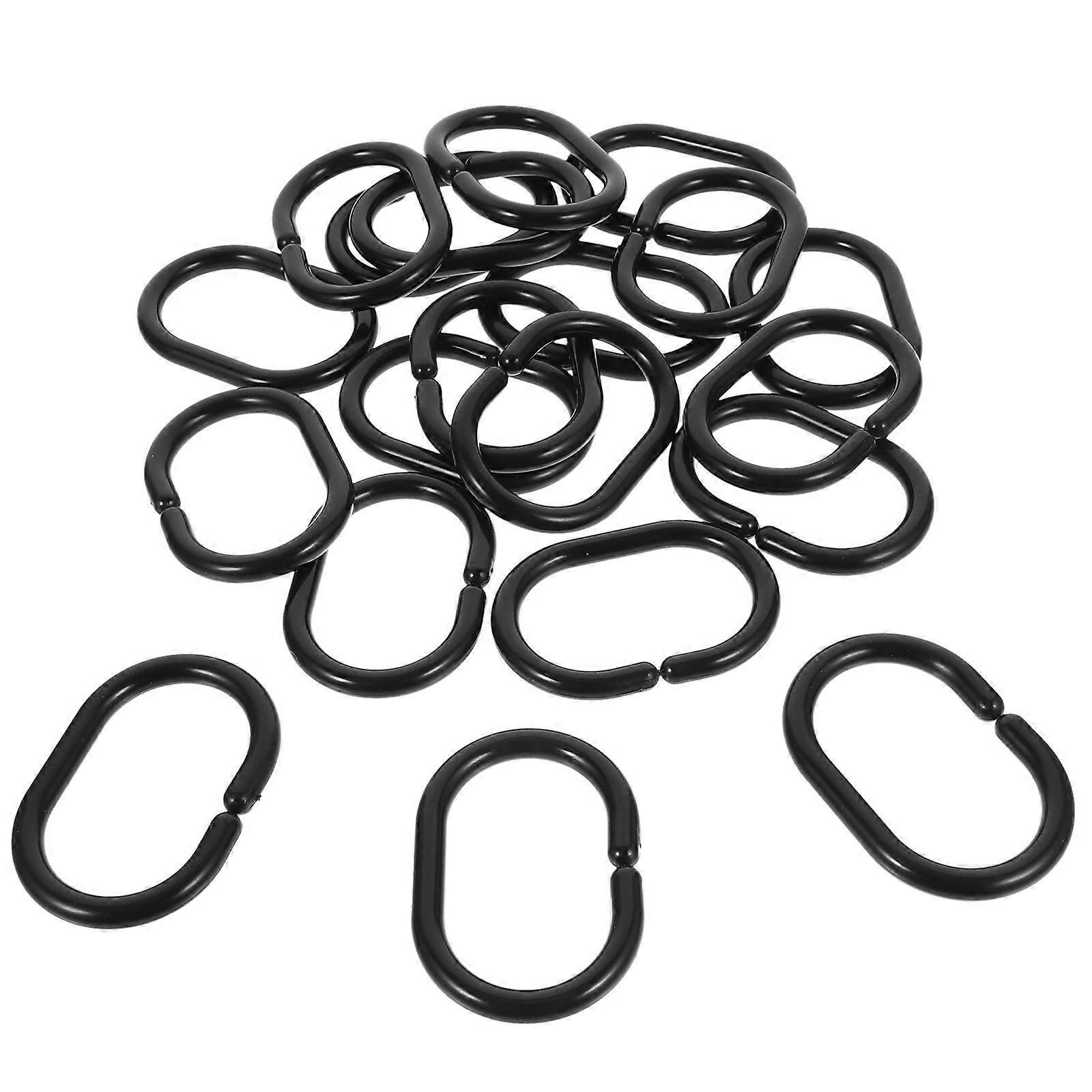 20pcs Plastic Shower Curtain Hooks Rings Curtain Hanger Hooks - Image 1