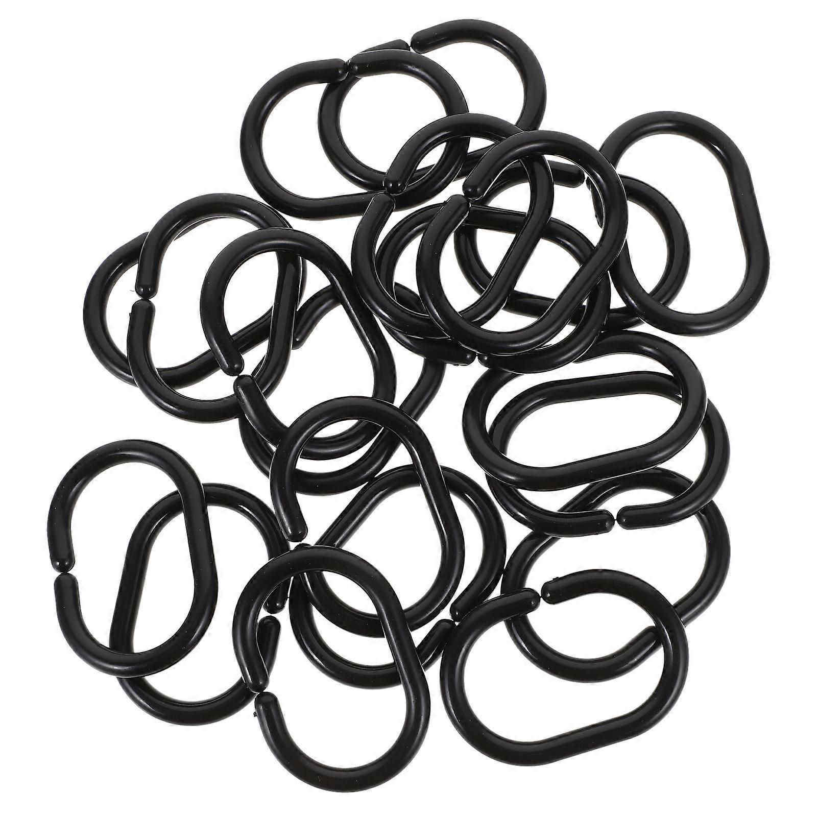 20pcs Plastic Shower Curtain Hooks Rings Curtain Hanger Hooks - Image 3