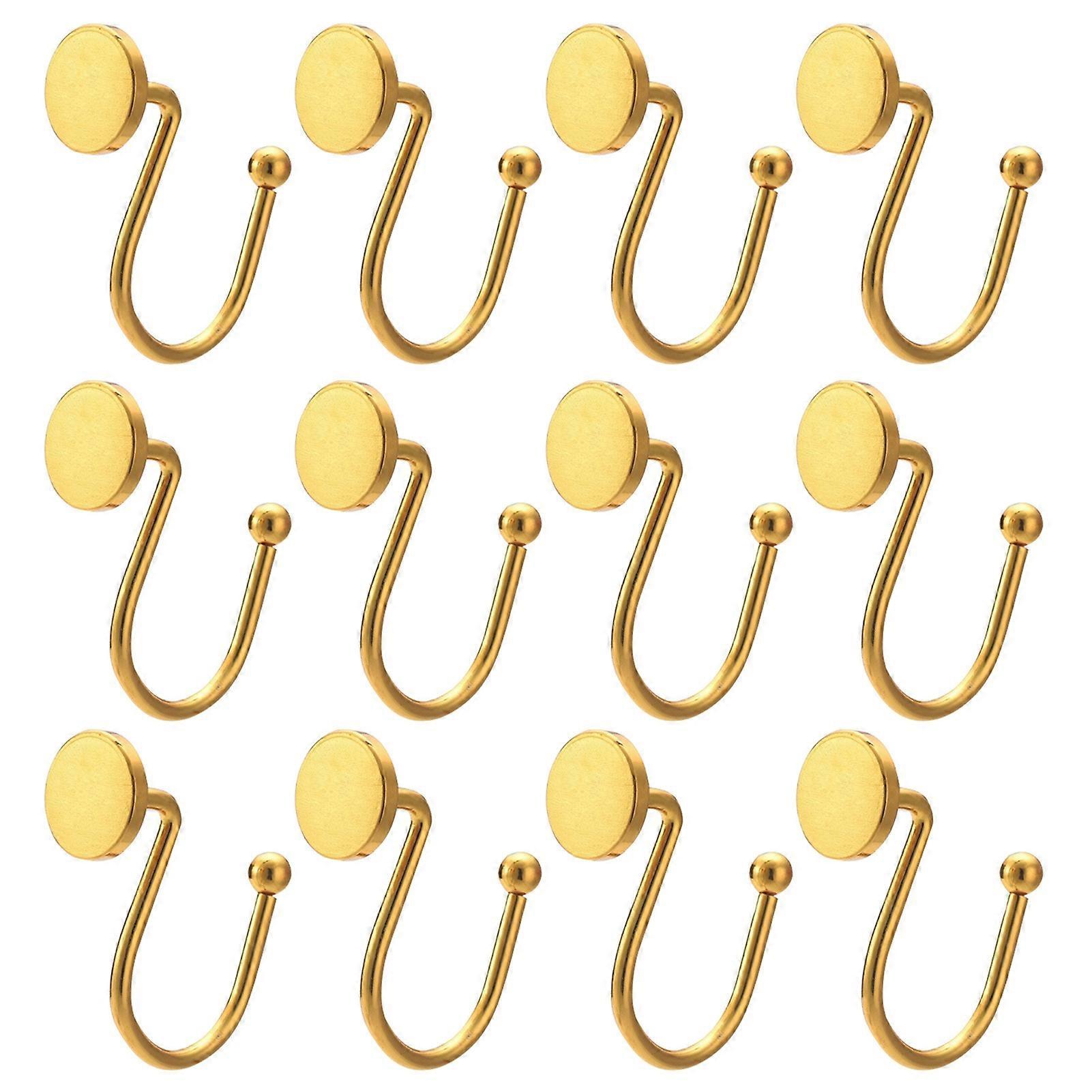 Metal Shower Curtain Hooks Heavy Duty Decorative Curtain Rod Hooks - Image 1