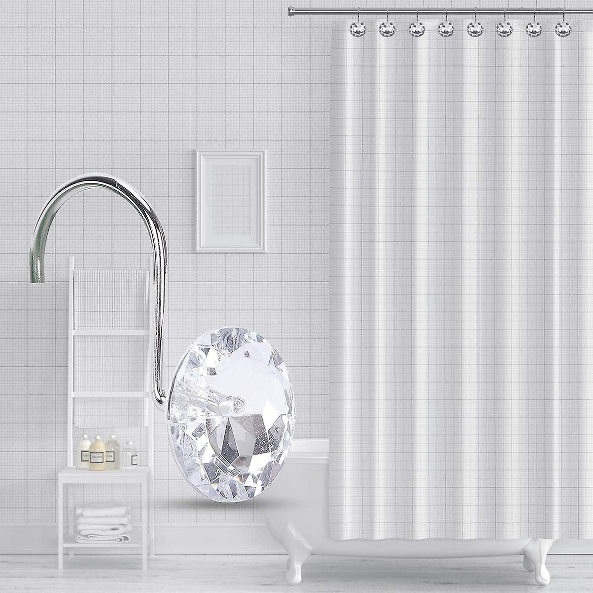 12pcs Decorative Resin Shower Curtain Hooks Rings for Bathroom Rods - Image 4