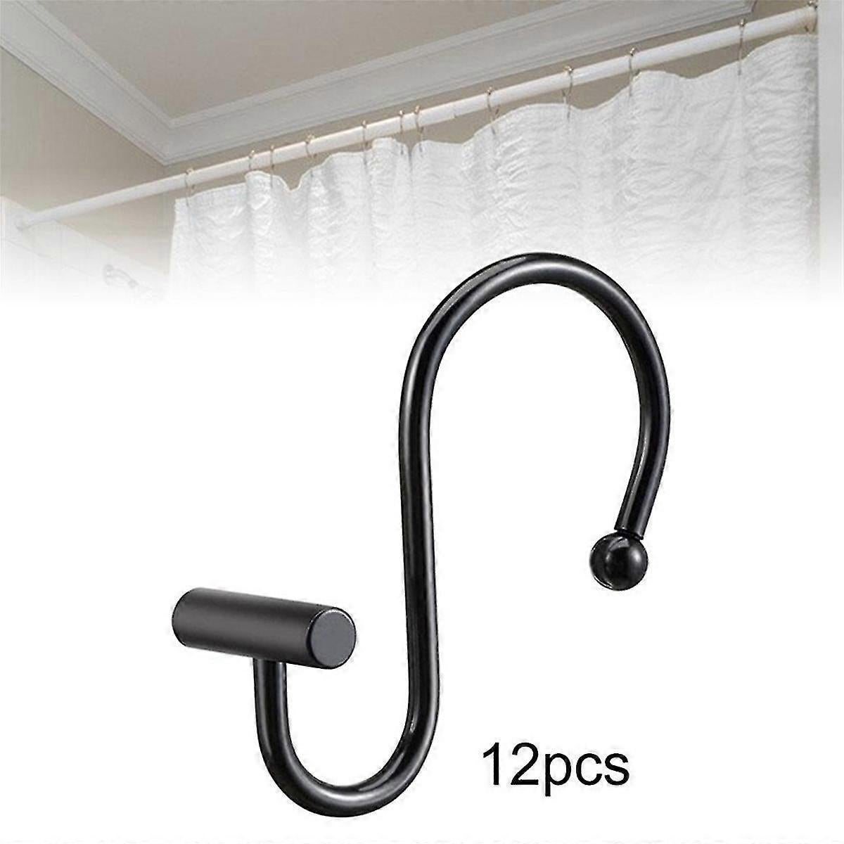 Rust-Proof Metal Shower Curtain Hooks Rings Decorative Bathroom Curtain Hooks - Image 3
