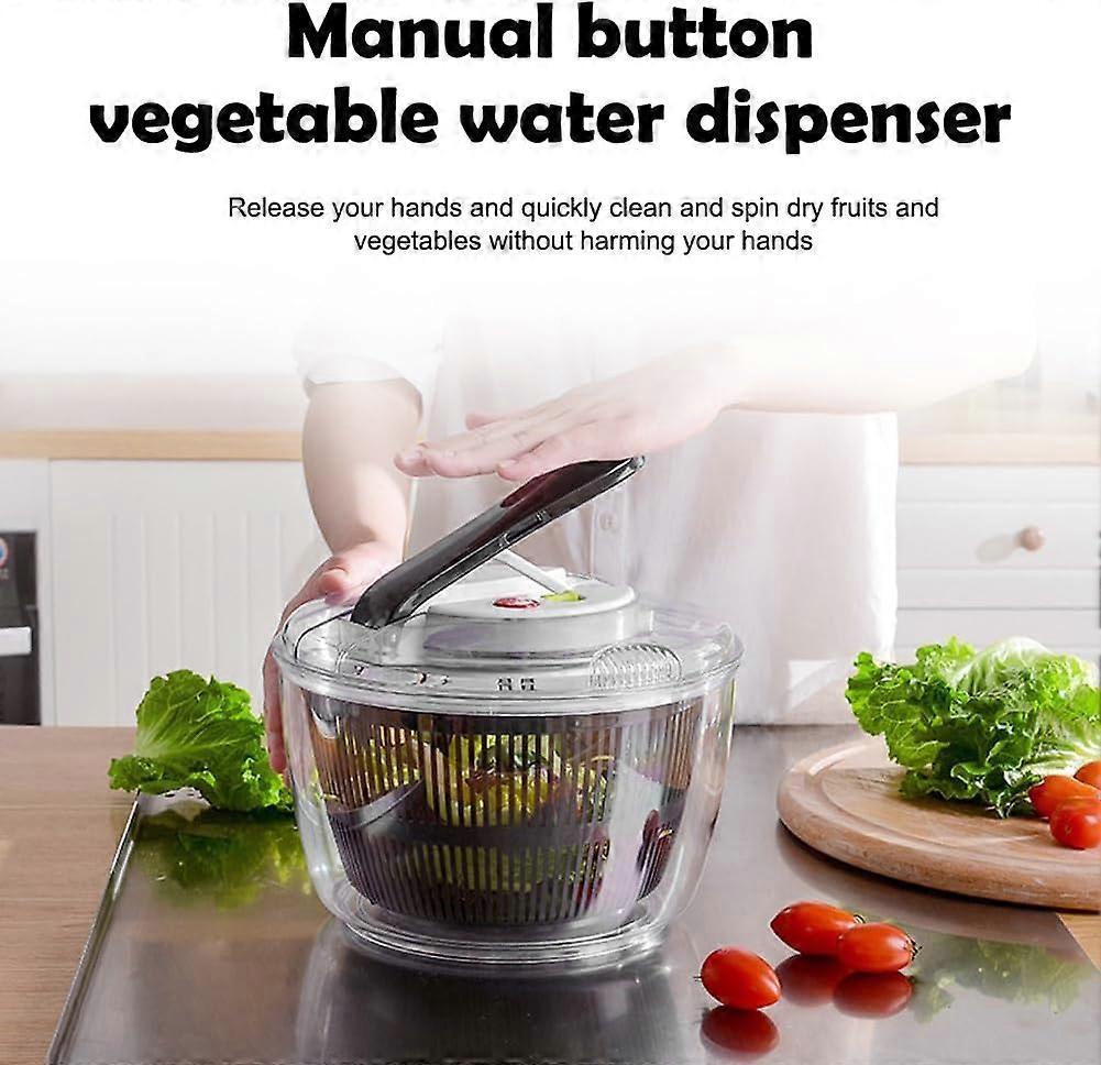 3L Salad Spinner with Lid, Small Vegetable and Fruit Washer & Dryer - Image 3