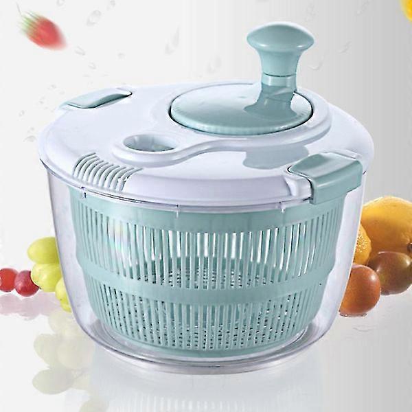 Manual Salad Spinner with Lid Lock and Handle, Easy Use Kitchen Bowl - Image 3