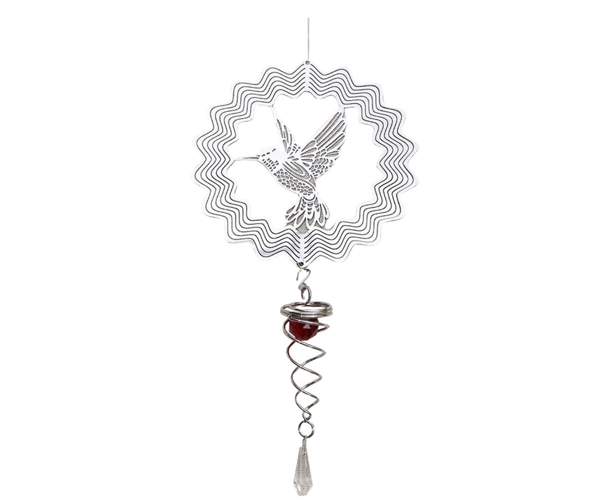 Metal Wind Spinner Rotating Animal Letter Pattern Hanging Pendant Home Ornament-#6 - Image 1