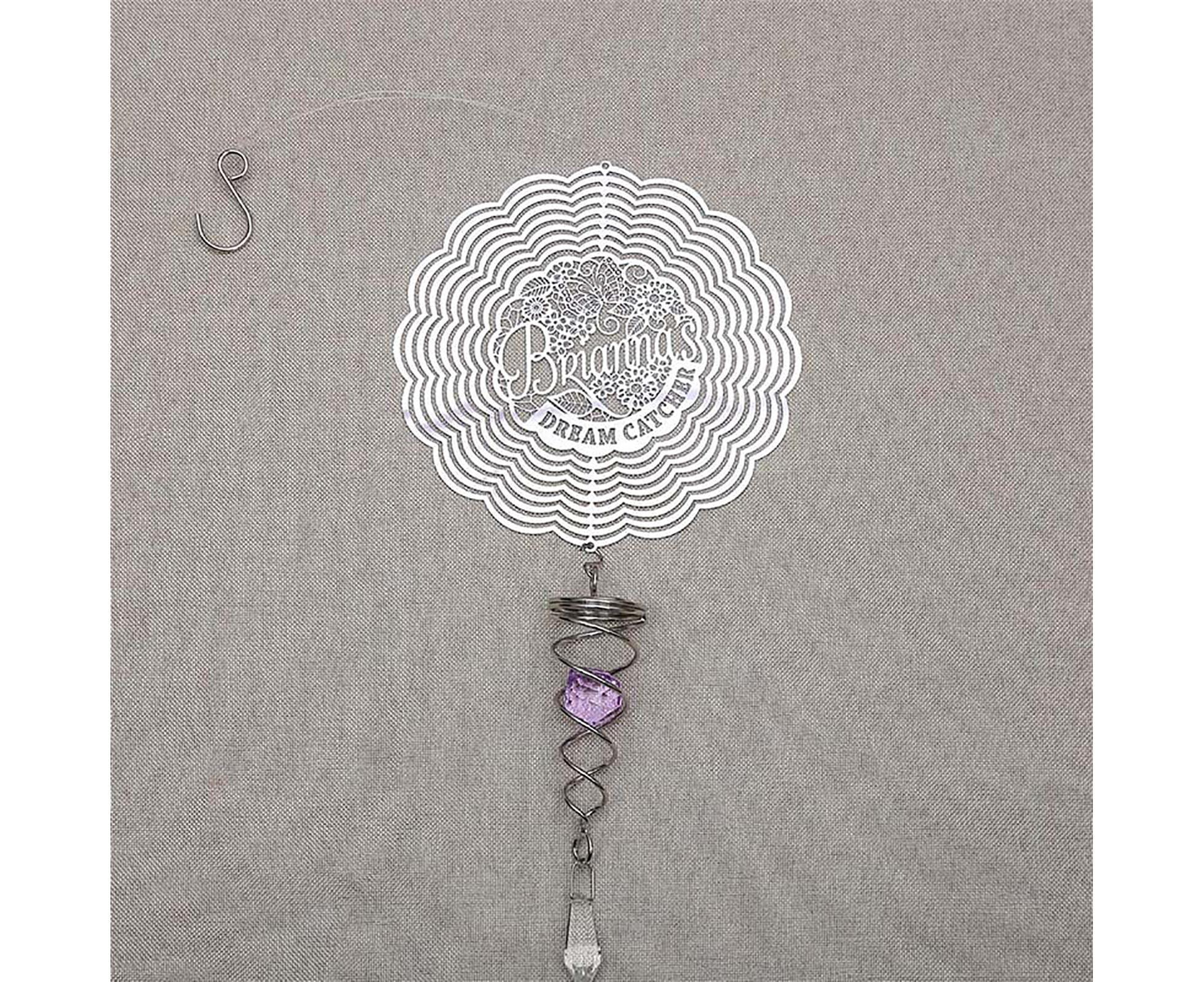 Metal Wind Spinner Rotating Animal Letter Pattern Hanging Pendant Home Ornament-#6 - Image 8