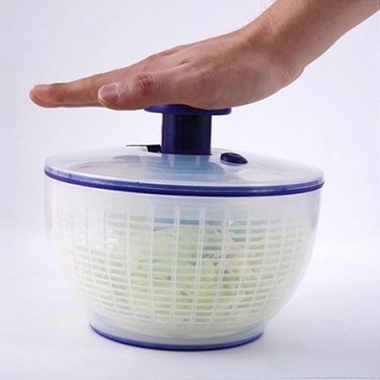 Salad Spinner with Strainer and Lid, Fruit and Vegetable Washer Dryer - Image 3