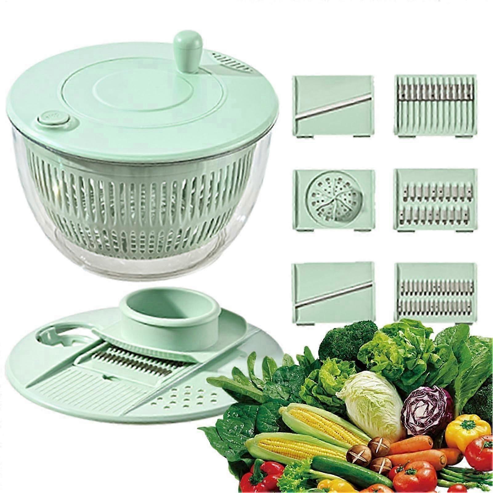 Pump Salad Spinner and Dehydrator, Multi-Use Vegetable Dryer - Image 1