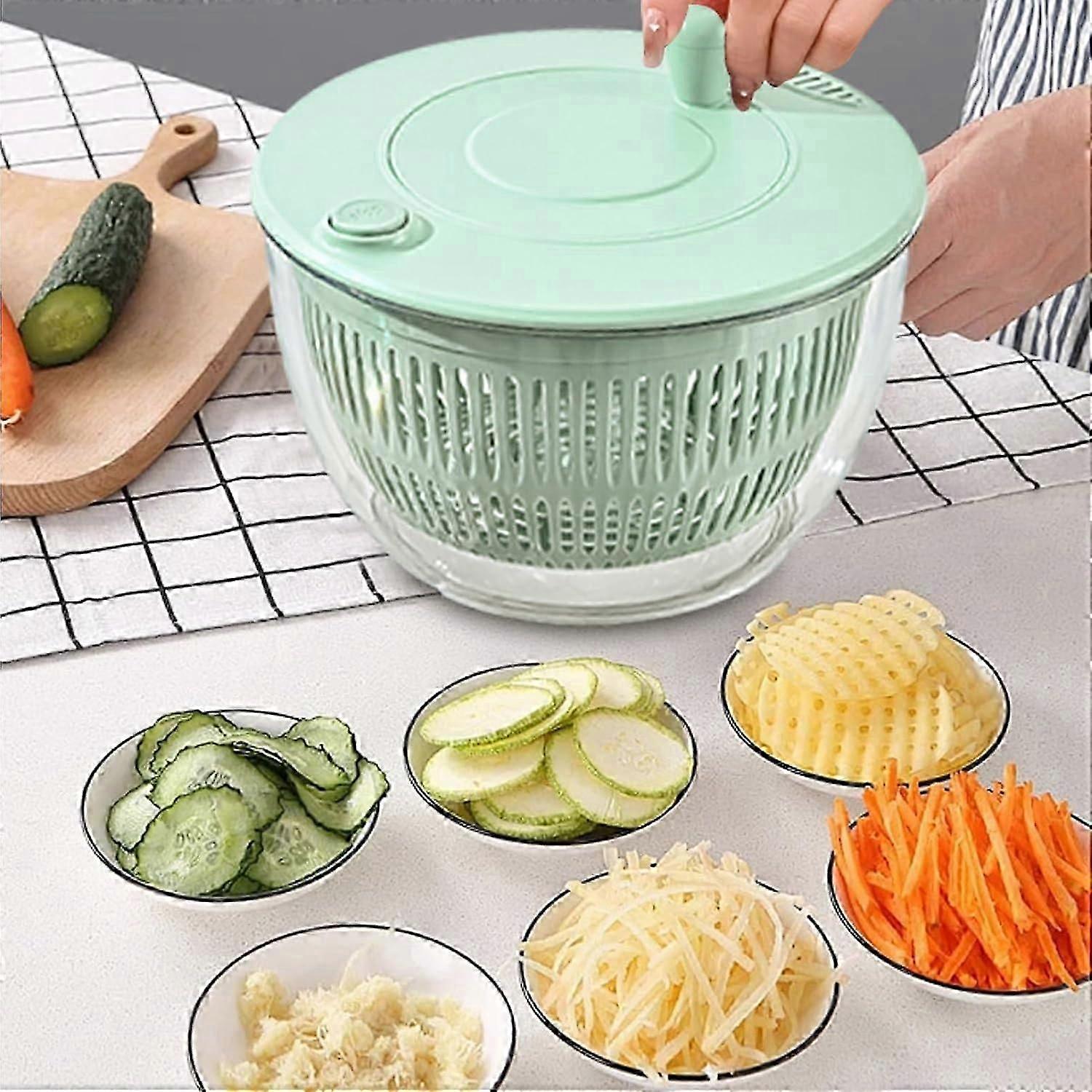 Pump Salad Spinner and Dehydrator, Multi-Use Vegetable Dryer - Image 2