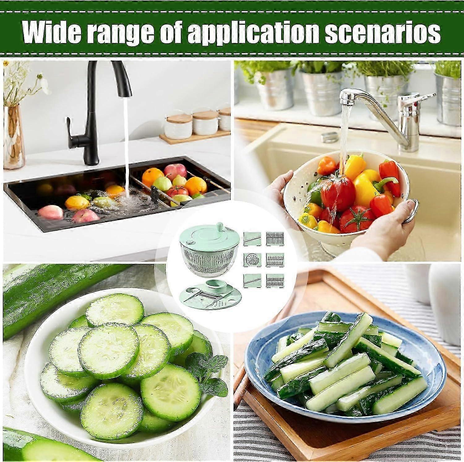 Pump Salad Spinner and Dehydrator, Multi-Use Vegetable Dryer - Image 4