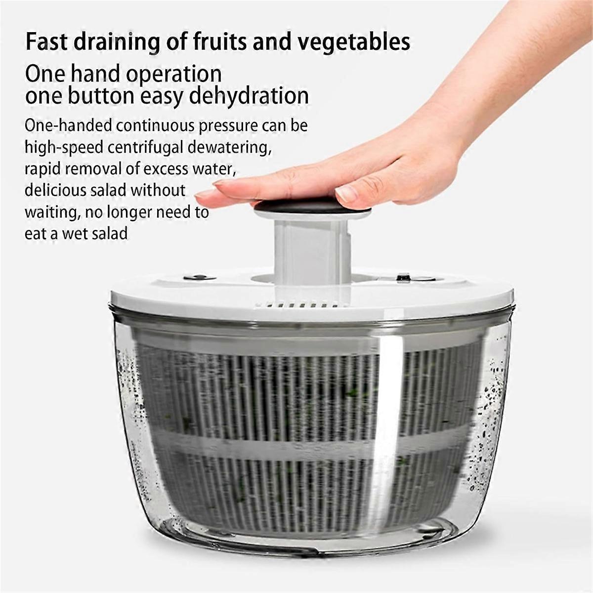 Vegetable and Fruit Dryer Spinner, Multi-Use Salad Washer - Image 4