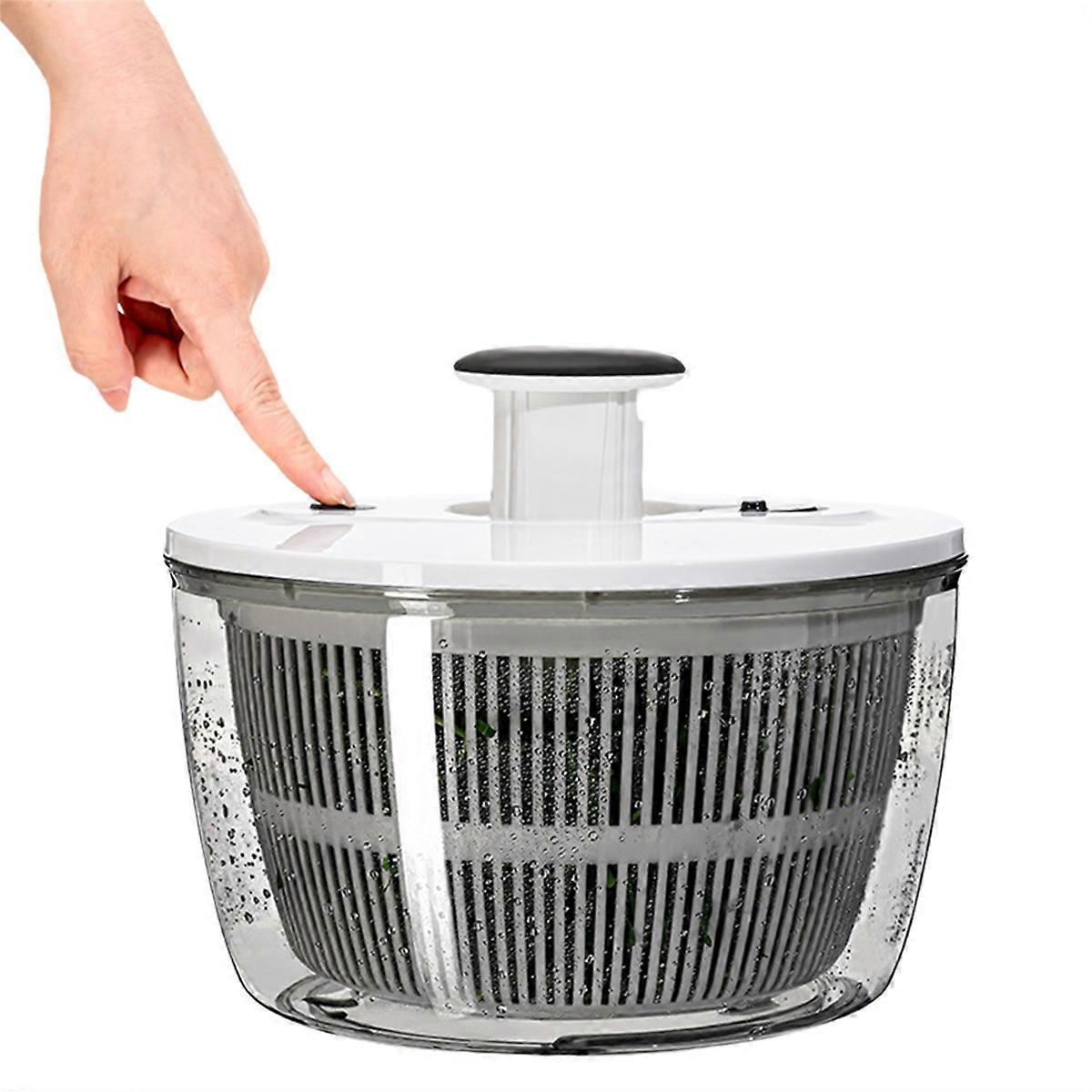 Manual Salad Spinner and Dehydrator, Large Vegetable Dryer - Image 1