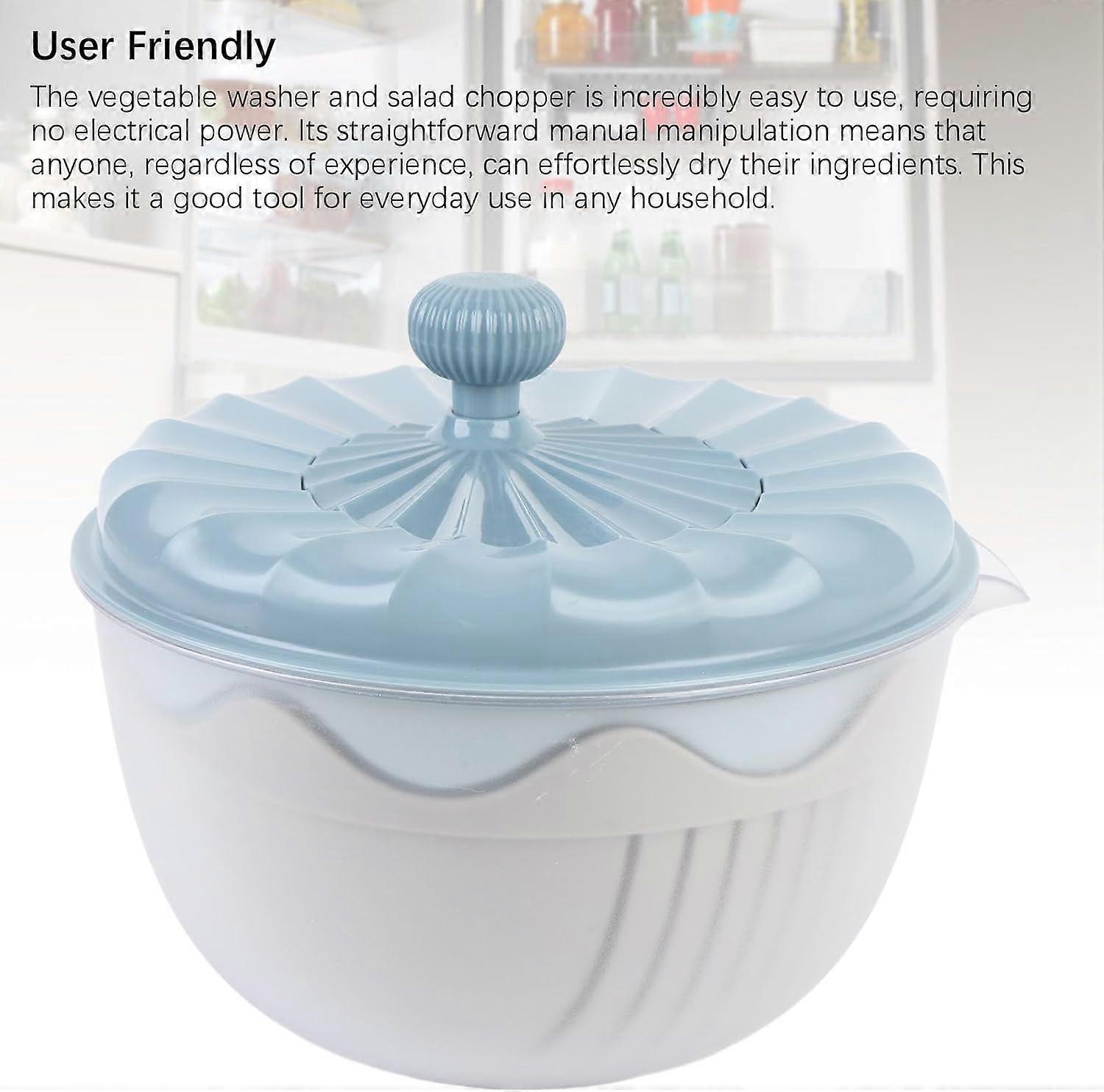 Salad Spinner Salad Dryer for Restaurant Kitchen, Nordic Blue - Image 3