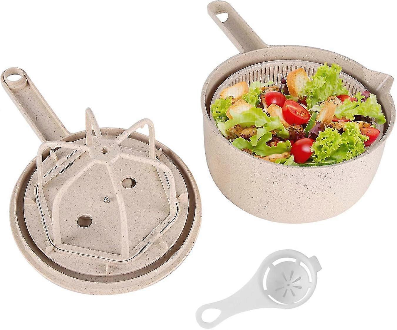 Progressive Salad Spinner with Long Handle, Veg & Fruit Washer - Image 1