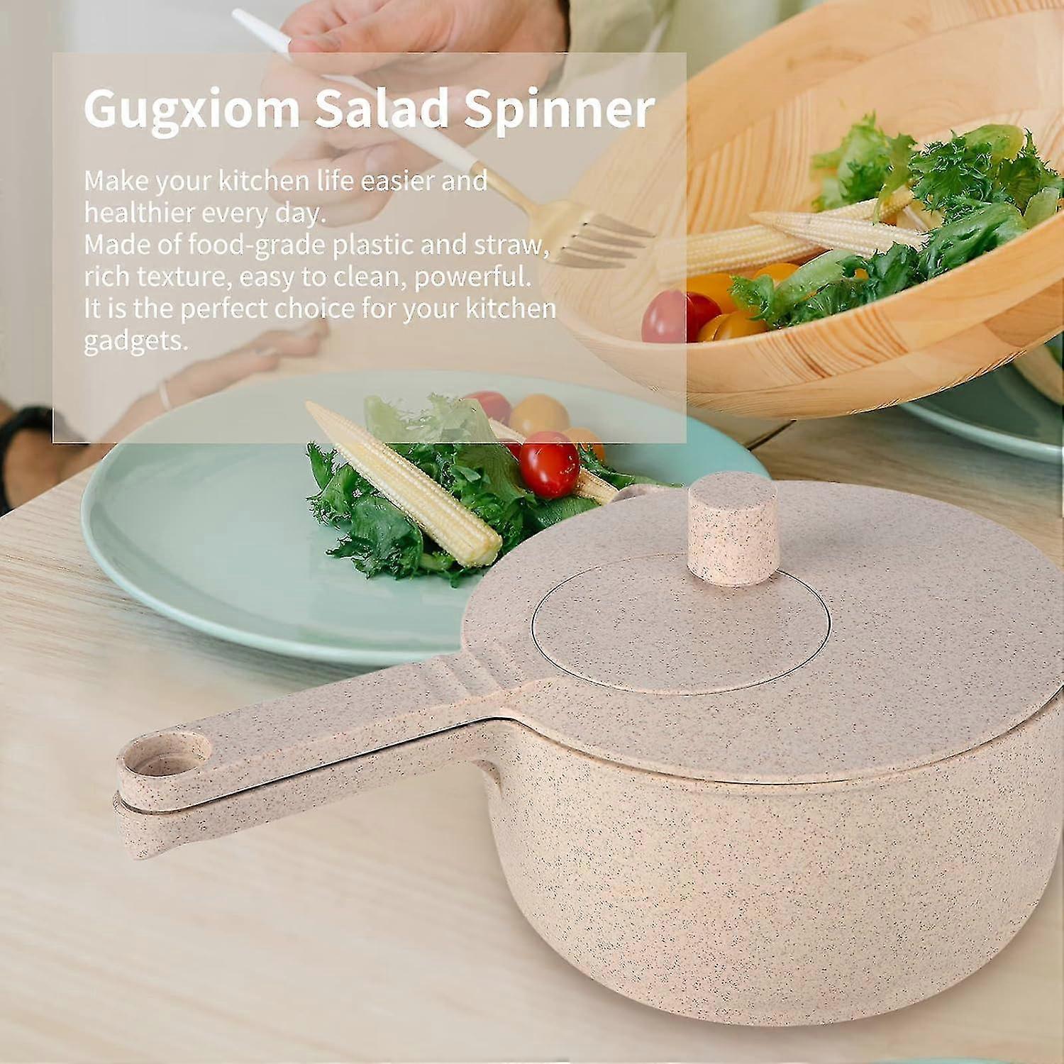 Progressive Salad Spinner with Long Handle, Veg & Fruit Washer - Image 2