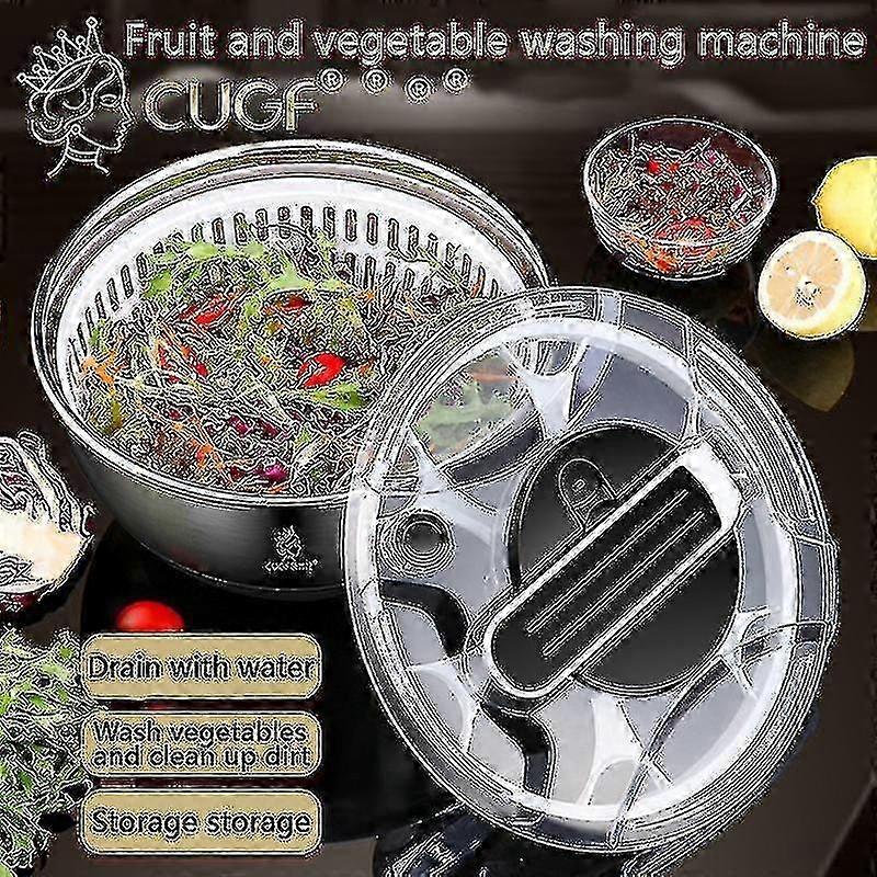 3.5L Salad Spinner Fruits & Vegetable Washer Dryer Kitchen Tool - Image 3