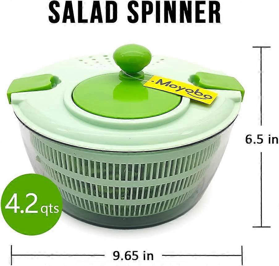 Salad Spinner 4.3Qt Quick Dryer for Lettuce, Fruits & Vegetables - Image 2
