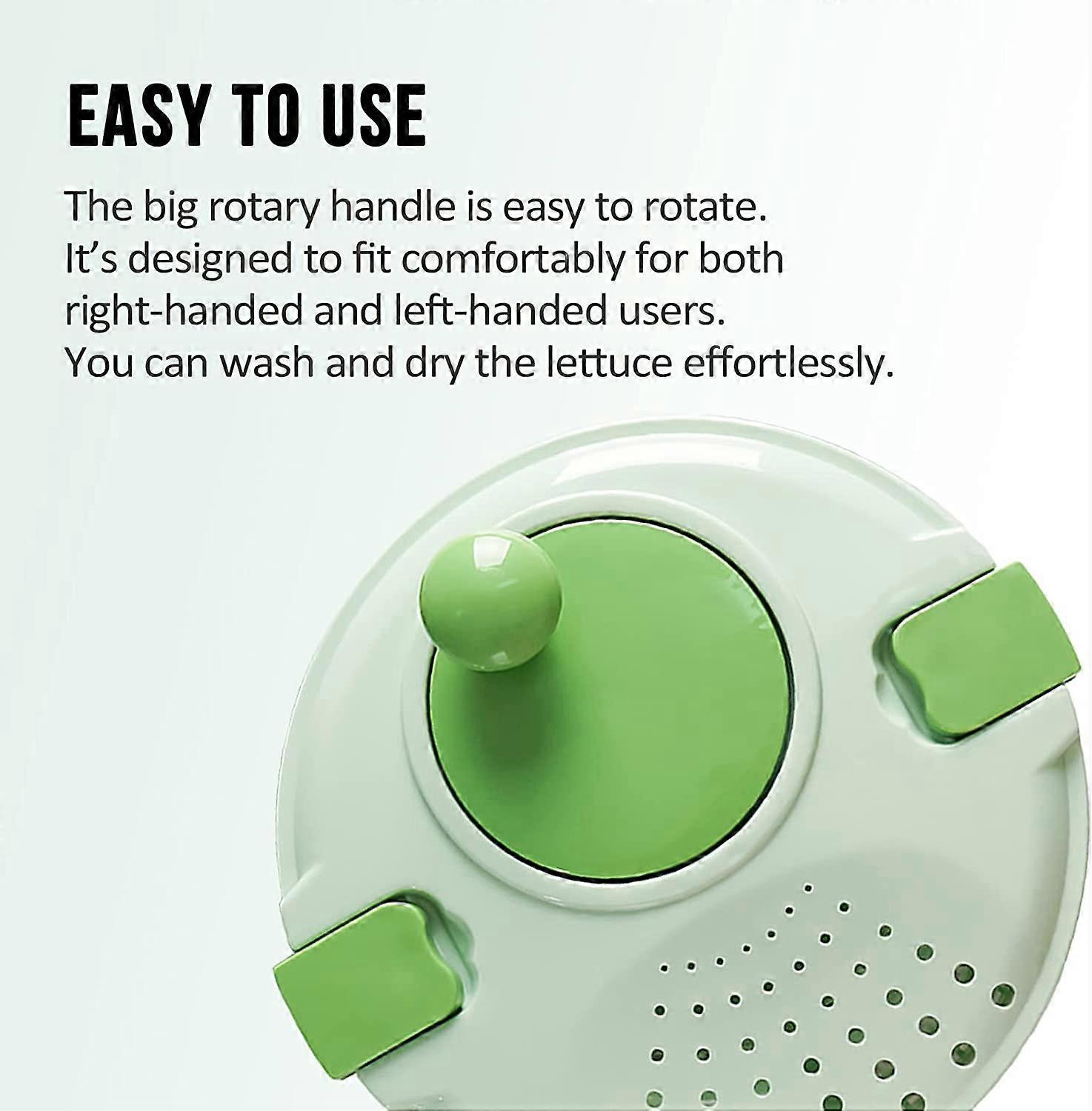 Salad Spinner 4.3Qt Quick Dryer for Lettuce, Fruits & Vegetables - Image 4