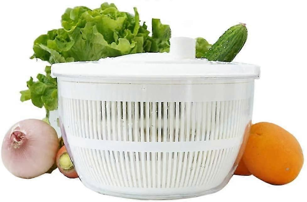 Salad Spinner 4.5L Plastic BPA-Free Non-Slip Vegetable Dryer - Image 2