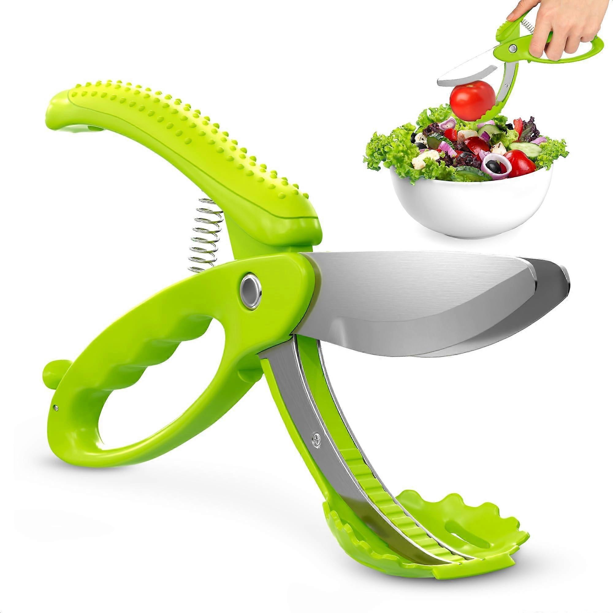 Salad Scissors Lettuce Shredder Chopper Kitchen Salad Tool - Image 1