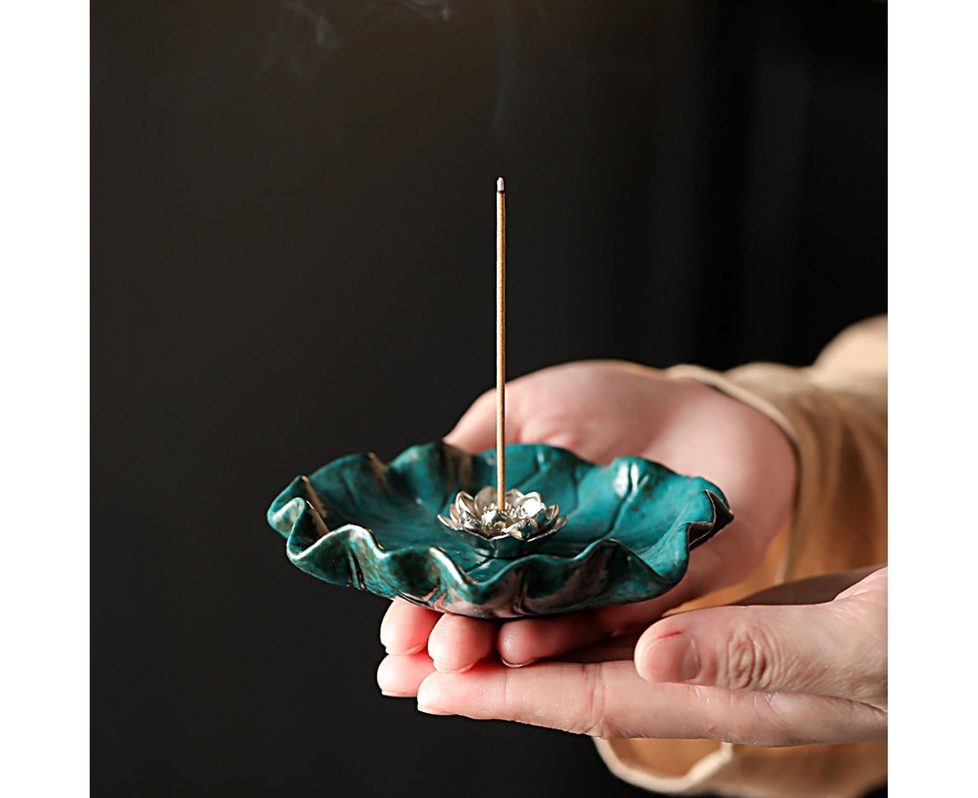 Lotus Leaf Mini Incense Holder for Teahouse-L - Image 3