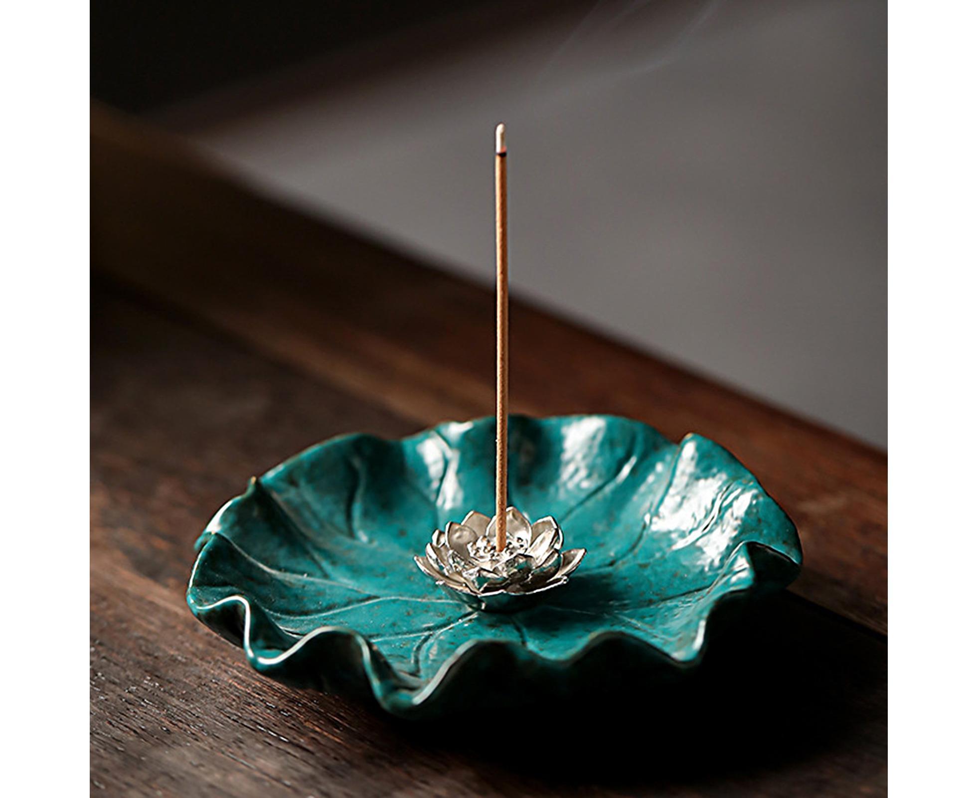 Lotus Leaf Mini Incense Holder for Teahouse-L - Image 4