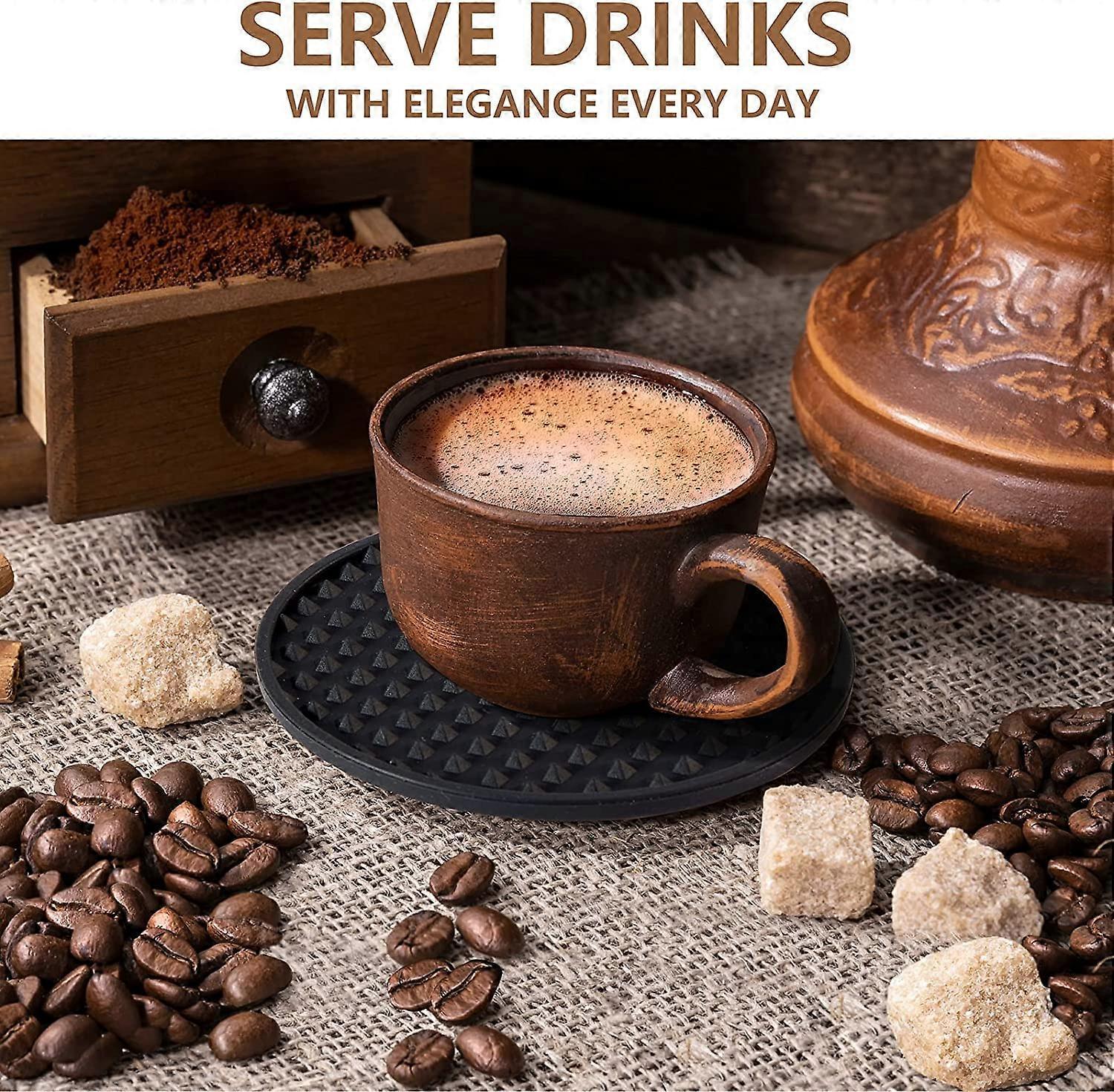 Silicone Drink Coasters with Holder Tabletop Protection - Image 5