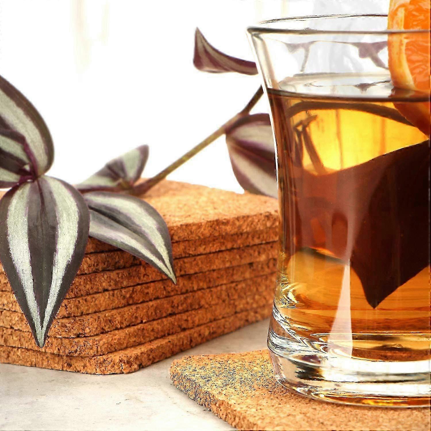 20pcs Round Cork Drink Coasters for Glasses - Image 2