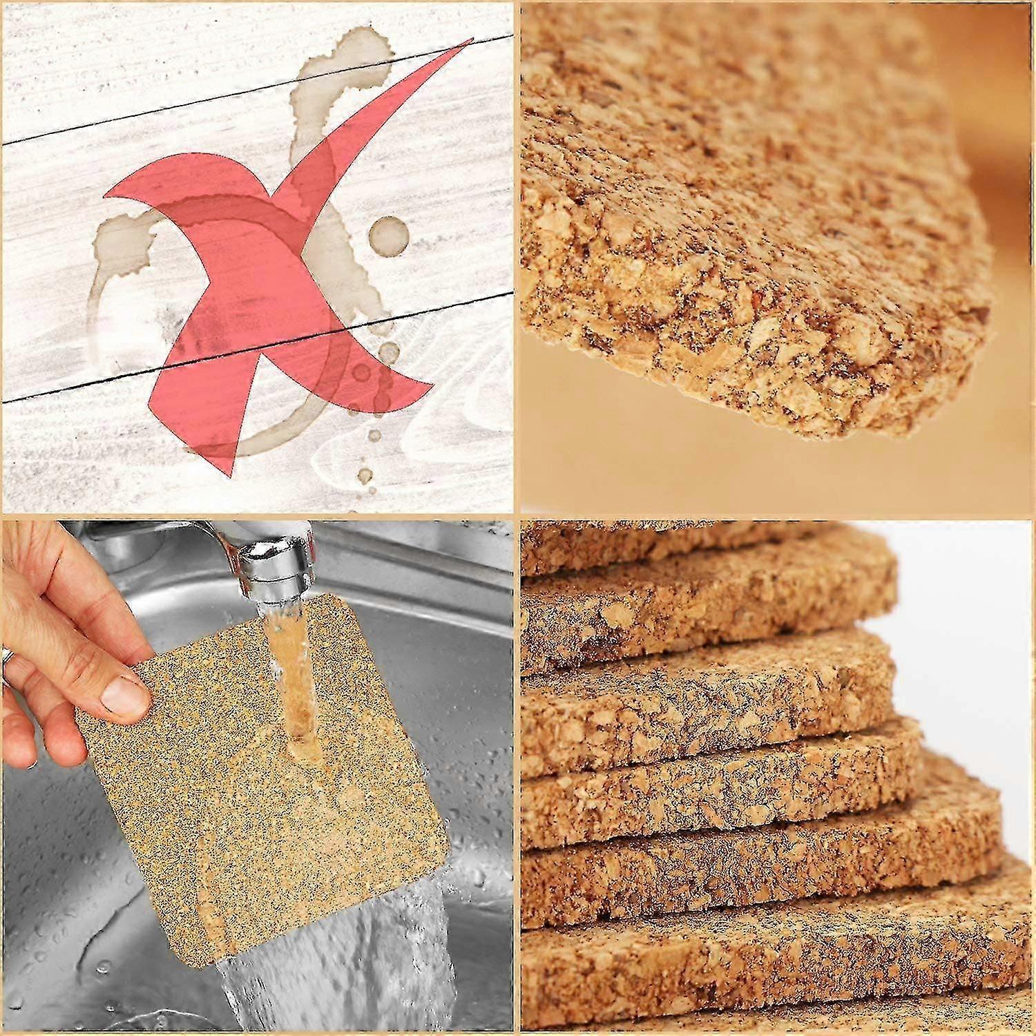 20pcs Round Cork Drink Coasters for Glasses - Image 4