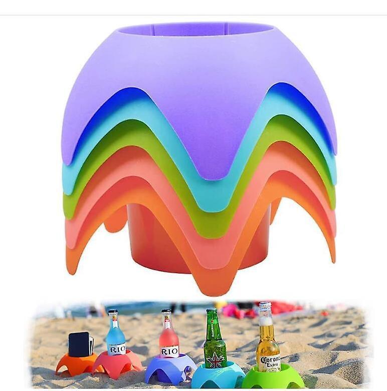 5pcs Beach Sand Drink Coasters Set - Image 1