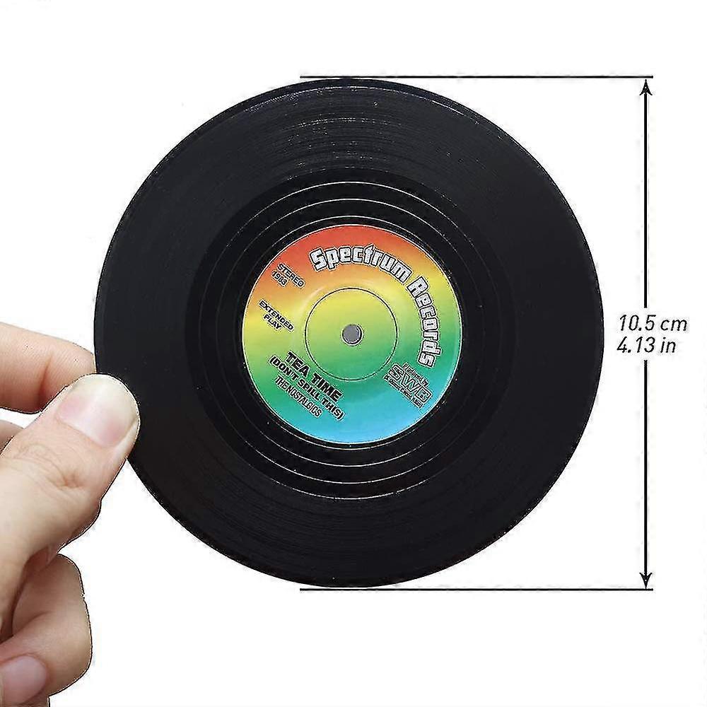 6pcs Retro Vinyl Record Drink Coasters Set - Image 5