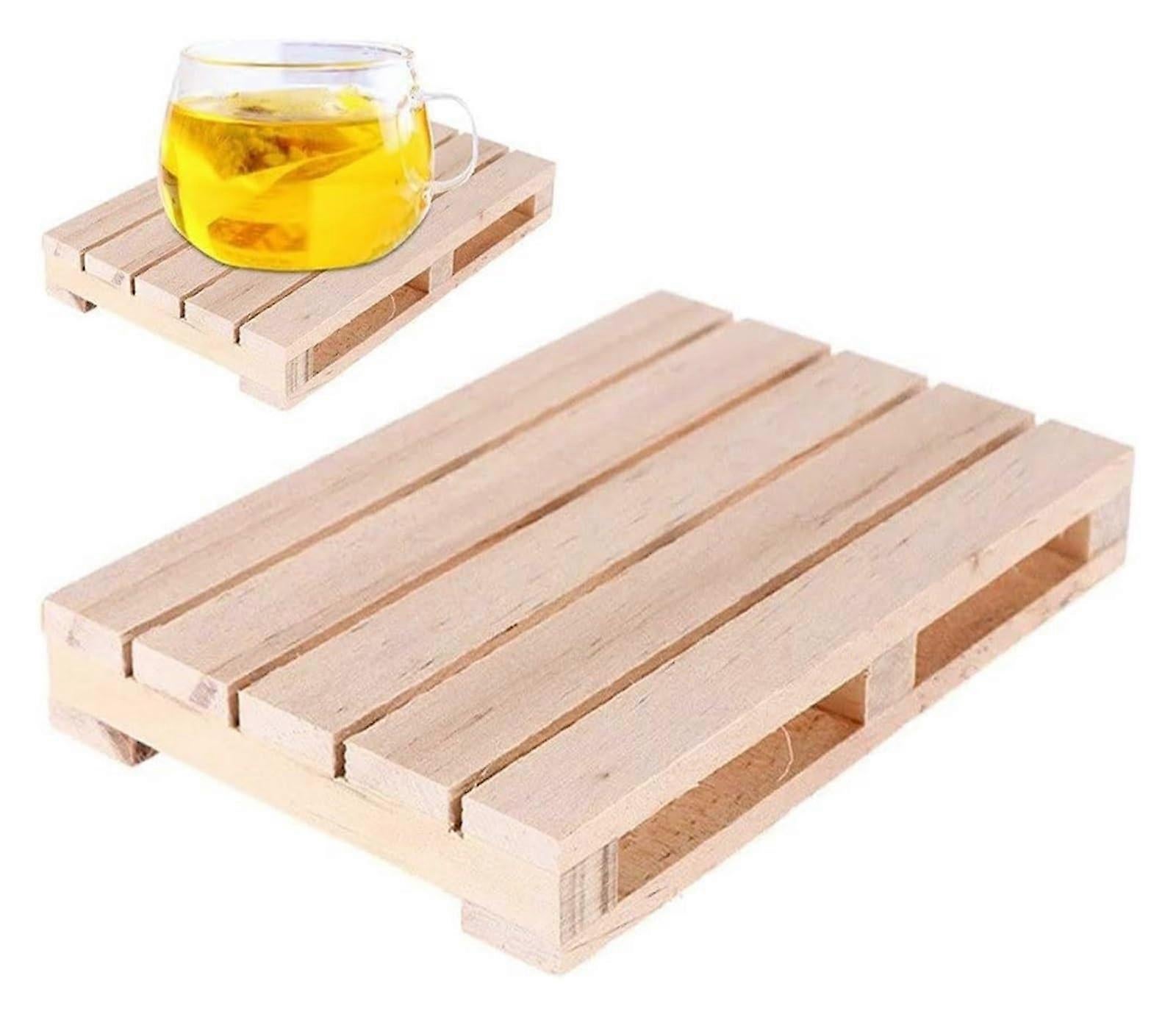 Mini Wooden Pallet Drink Coasters 12x8x1.8cm for Home or Restaurant - Image 1