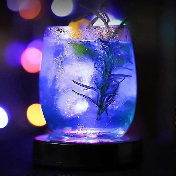 4pcs LED Drink Coasters with Light Sensor for Bar Party - Image 2