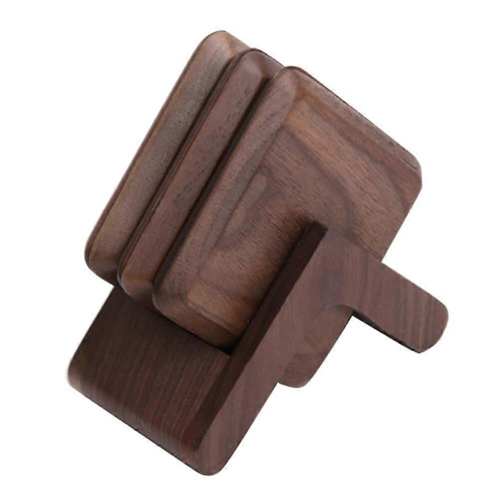 6pcs Wooden Drink Coasters with Holder for Kitchen Cafe - Image 3